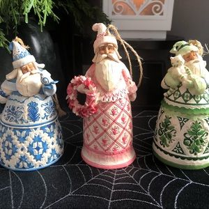 Three Rare Jim Shore Heartwood Creek 5-1/2” Bell Ornaments